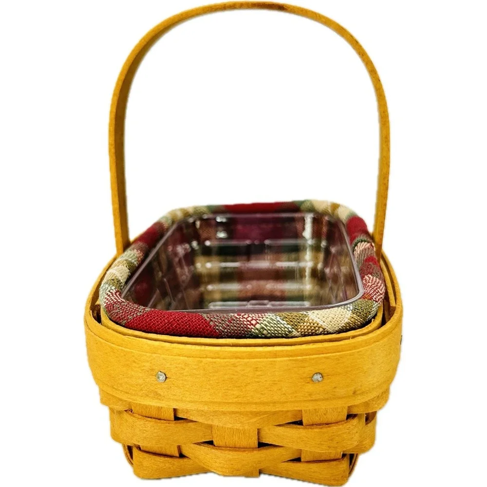 Longaberger 2001 Parsley Booking Basket Fabric Liner Protector Flyer